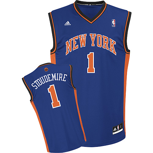  NBA New York Knicks 1 Amar'e Stoudemire New Revolution 30 Swingman Road Blue Jersey
